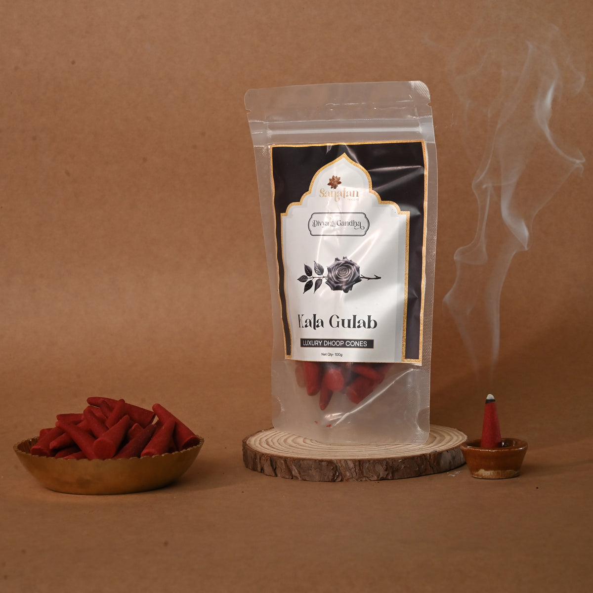 Kala Gulab Dhoop Cone