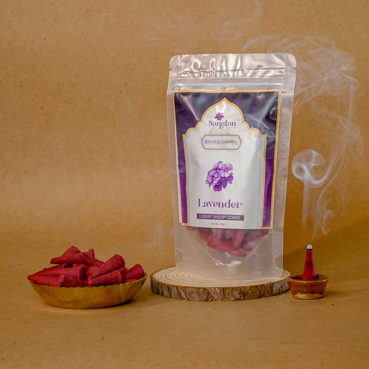 Lavender Dhoop Cone