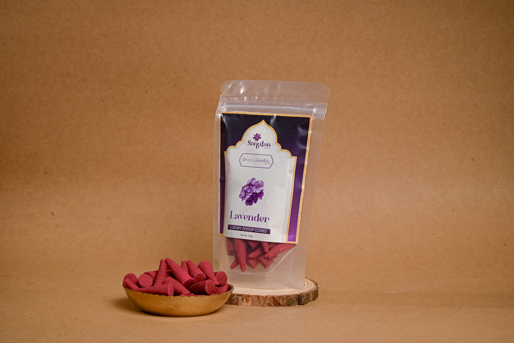 Lavender Dhoop Cone